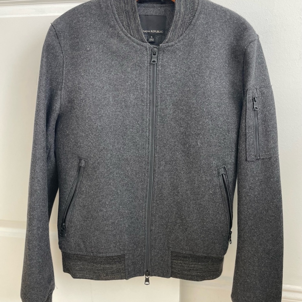 Banana Republic Charcoal Knit Jacket